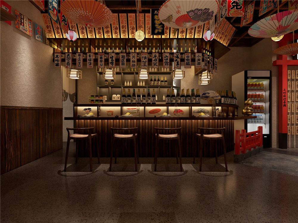 新鄉(xiāng)三町橋日料店裝修公司設計案例